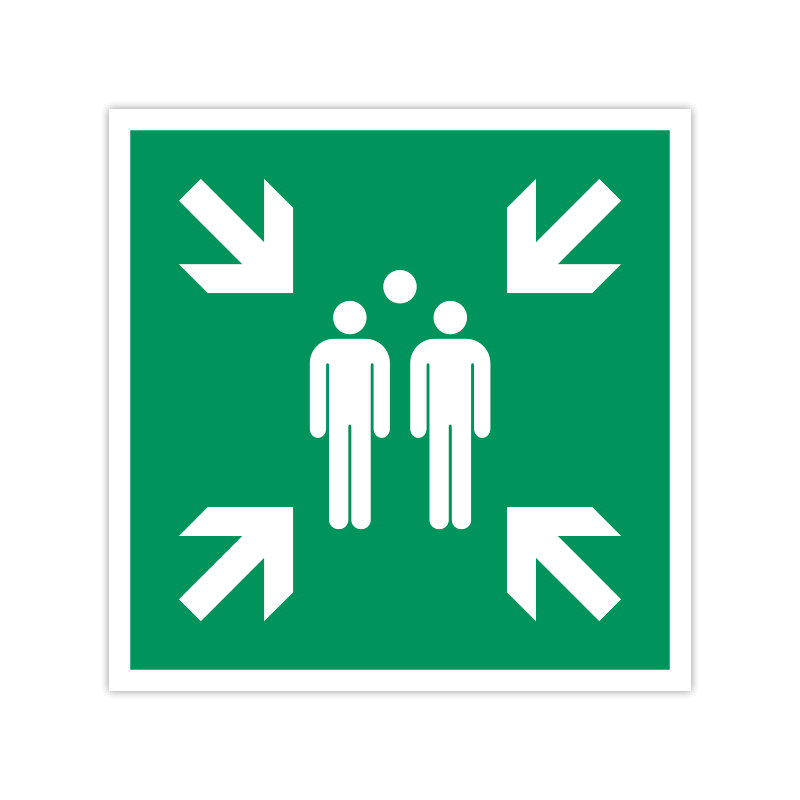 Rettungszeichen E007 Sammelstelle Rettungszeichen E007 Sammelstelle