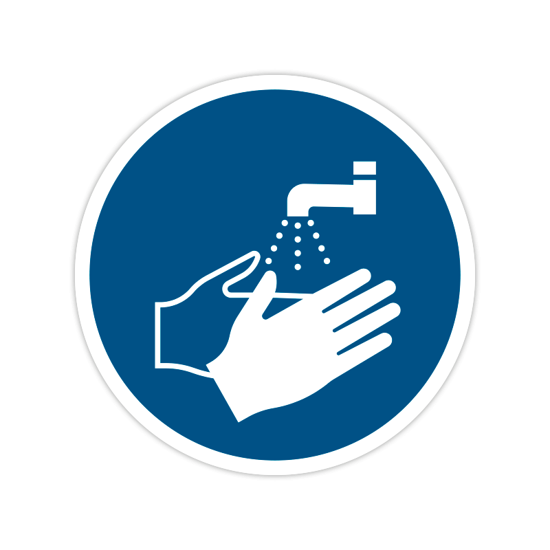Gebotszeichen M011 Hände waschen Gebotszeichen M011 Hände waschen