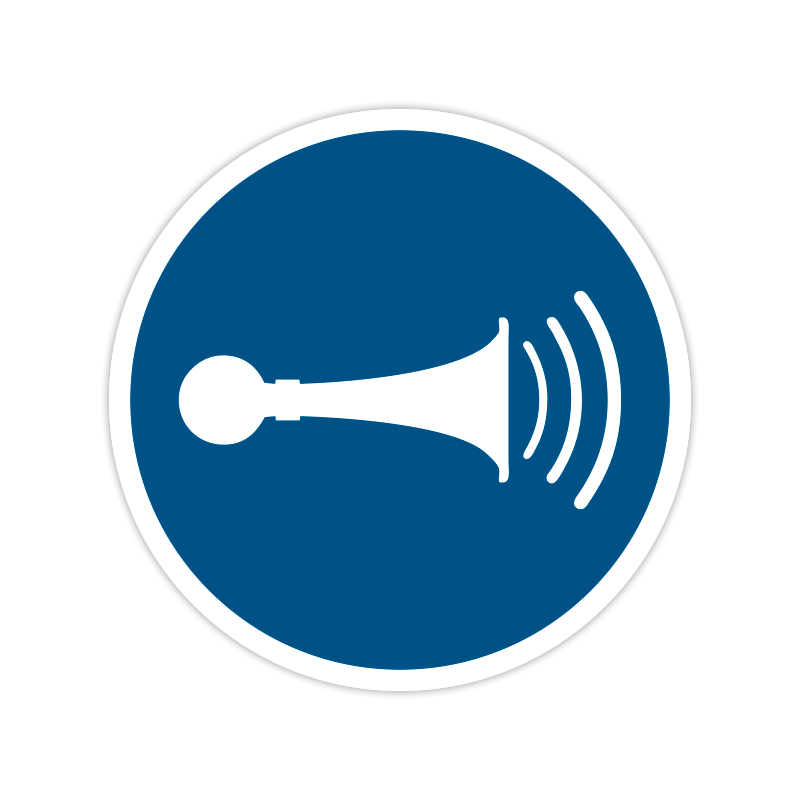 Gebotszeichen M029 Akustisches Signal geben  Gebotszeichen M029 Akustisches Signal geben