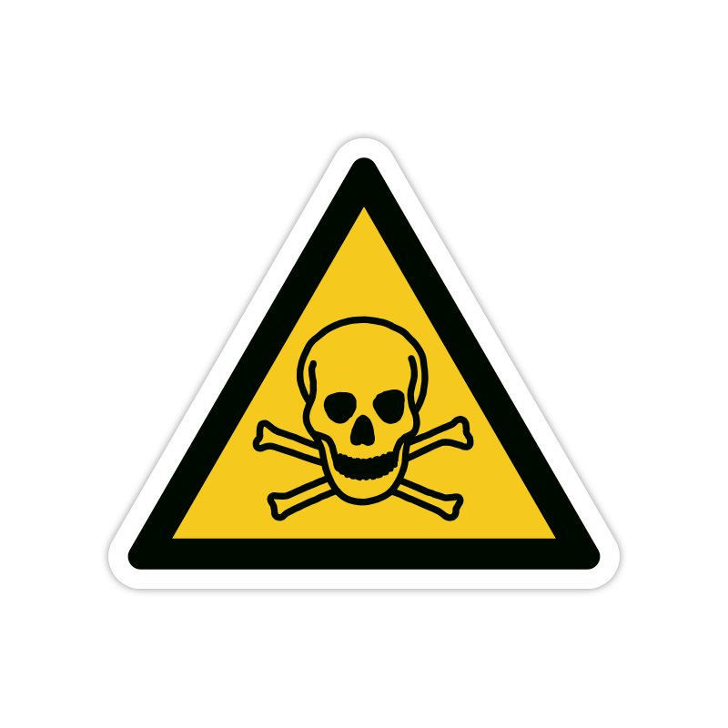 Warnzeichen W016 Giftige Stoffe Warnzeichen W016 Giftige Stoffe