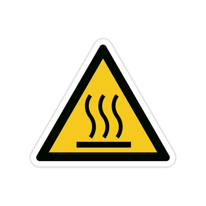 Warnzeichen W017 Heiße Oberfläche Warnzeichen W017 Heiße Oberfläche