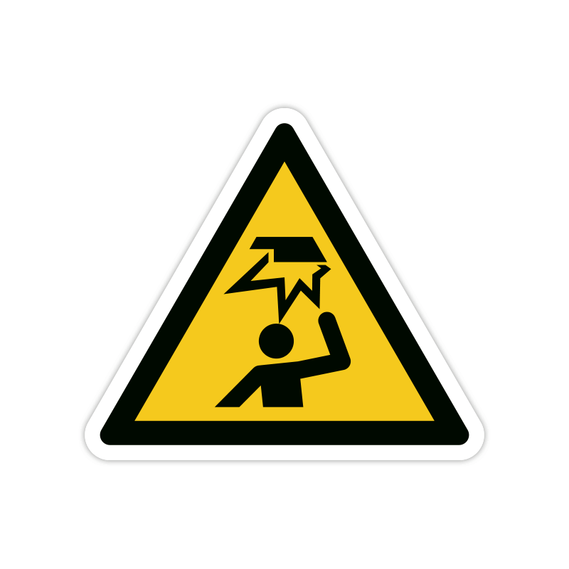 Warnzeichen W020 Warnung vor Stoßverletzungen Warnzeichen W020 Warnung vor Stoßverletzungen