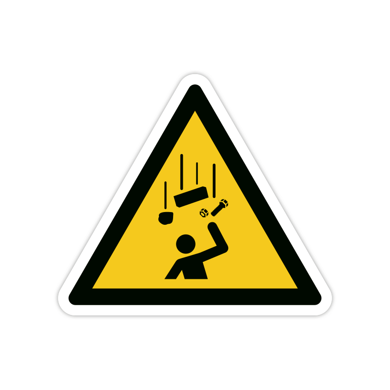 Warnzeichen W035 Warnung vor herabfallenden Gegenständen Warnzeichen W035 Warnung vor herabfallenden Gegenständen