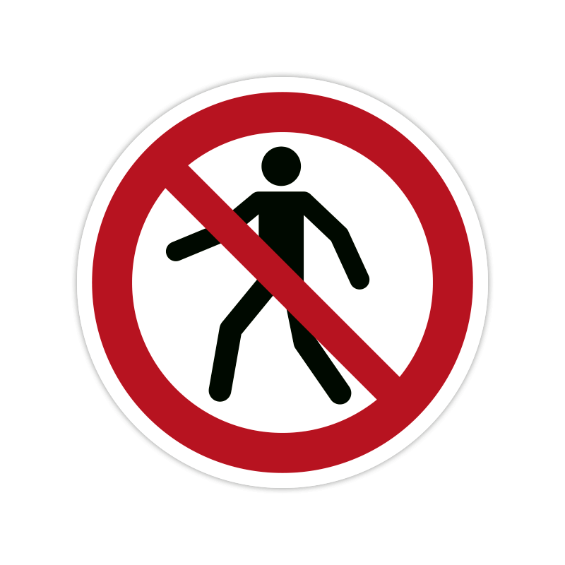 Verbotszeichen P004 Für Fußgänger verboten Verbotszeichen P004 Für Fußgänger verboten