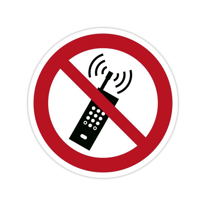 Verbotszeichen P013 Mobilfunk verboten Verbotszeichen P013 Mobilfunk verboten