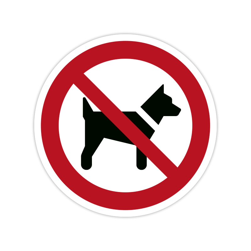 Verbotszeichen P021 Mitführen von Hunden verboten Verbotszeichen P021 Mitführen von Hunden verboten
