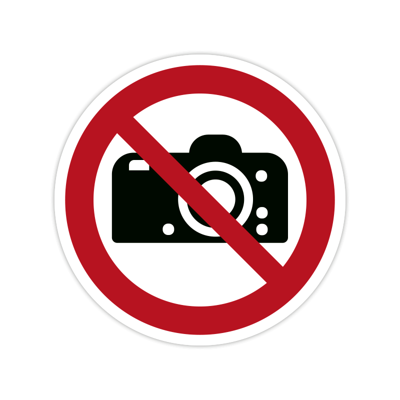 Verbotszeichen P029 Fotografieren verboten Verbotszeichen P029 Fotografieren verboten