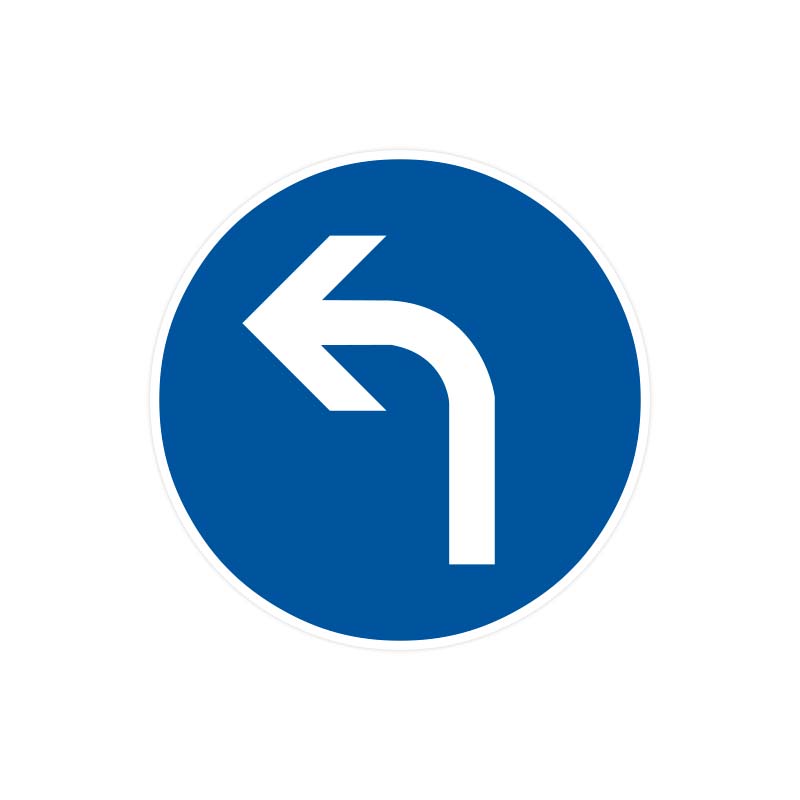 Zeichen 209-10 Vorgeschriebene Fahrtrichtung – links Zeichen 209-10 Vorgeschriebene Fahrtrichtung – links
