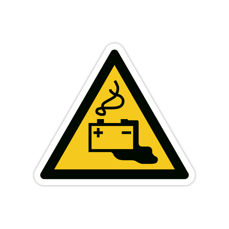 Warnzeichen W026 Batterieaufladung
