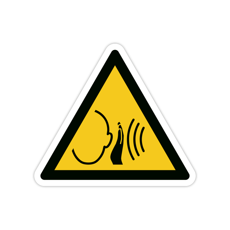 Warnzeichen W038 Warnung vor unvermittelt auftretendem lautem Geräusch