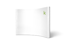 Messewand magnetisch gebogen
