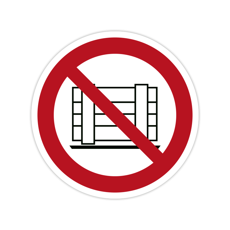 Verbotszeichen P023 Abstellen oder Lagern verboten