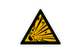 Warnzeichen W002 Explosionsgefährliche Stoffe