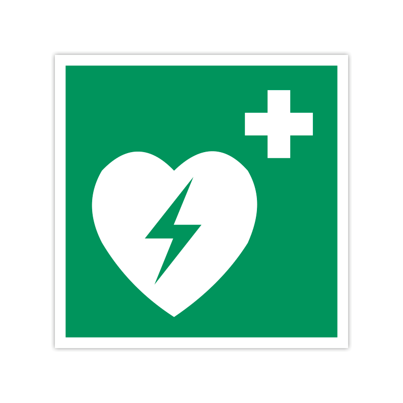 Rettungszeichen E010 Defibrillator
