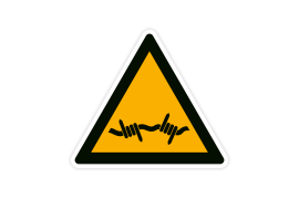 Warnzeichen W033 Warnung vor Stacheldraht