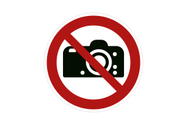 Verbotszeichen P029 Fotografieren verboten