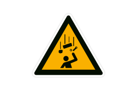 Warnzeichen W035 Warnung vor herabfallenden Gegenständen