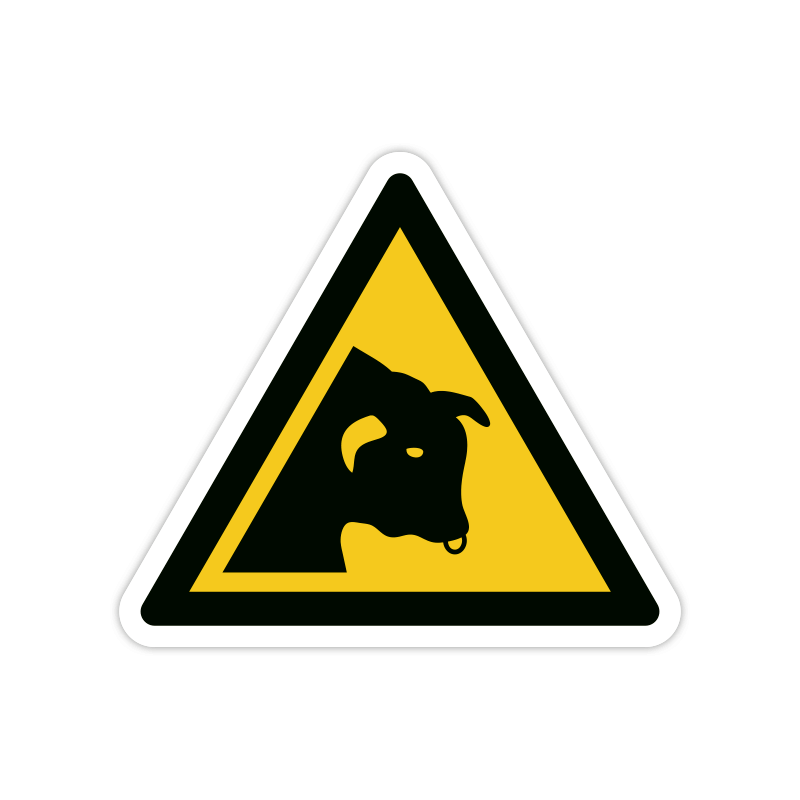 Warnzeichen W034 Warnung vor Stier
