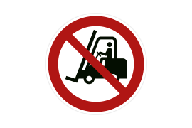 Verbotszeichen P006 Flurförderzeuge verboten