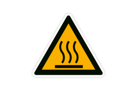 Warnzeichen W017 Heiße Oberfläche