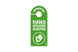 Türhänger - Desinfektion: Handhygiene beachten!
