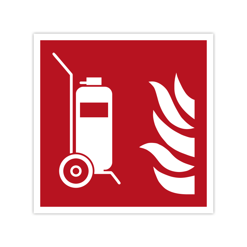 Brandschutzzeichen F009 Fahrbarer Feuerlöscher