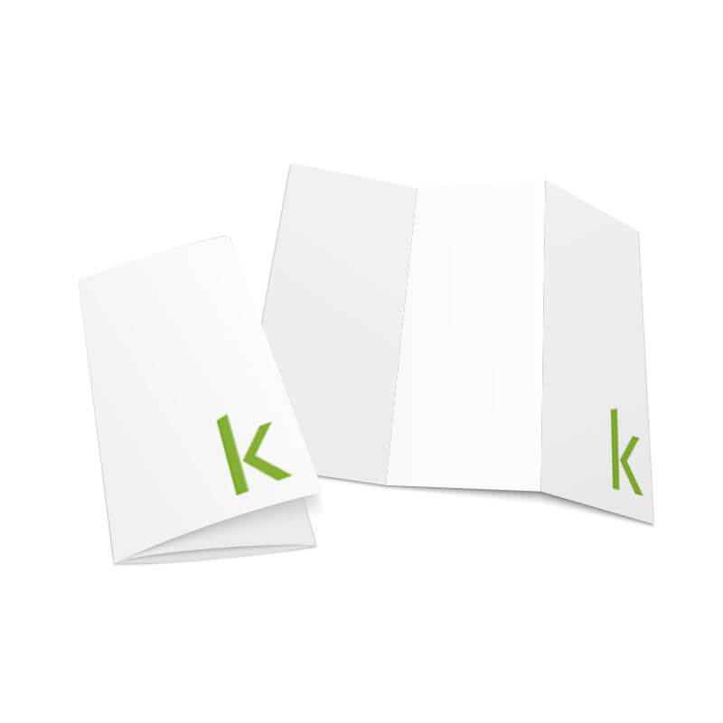 Faltblatt, Zickzackfalz - DIN A4 - 6-seitig (90 g/m² Recycling hochweiß, ungestrichen)