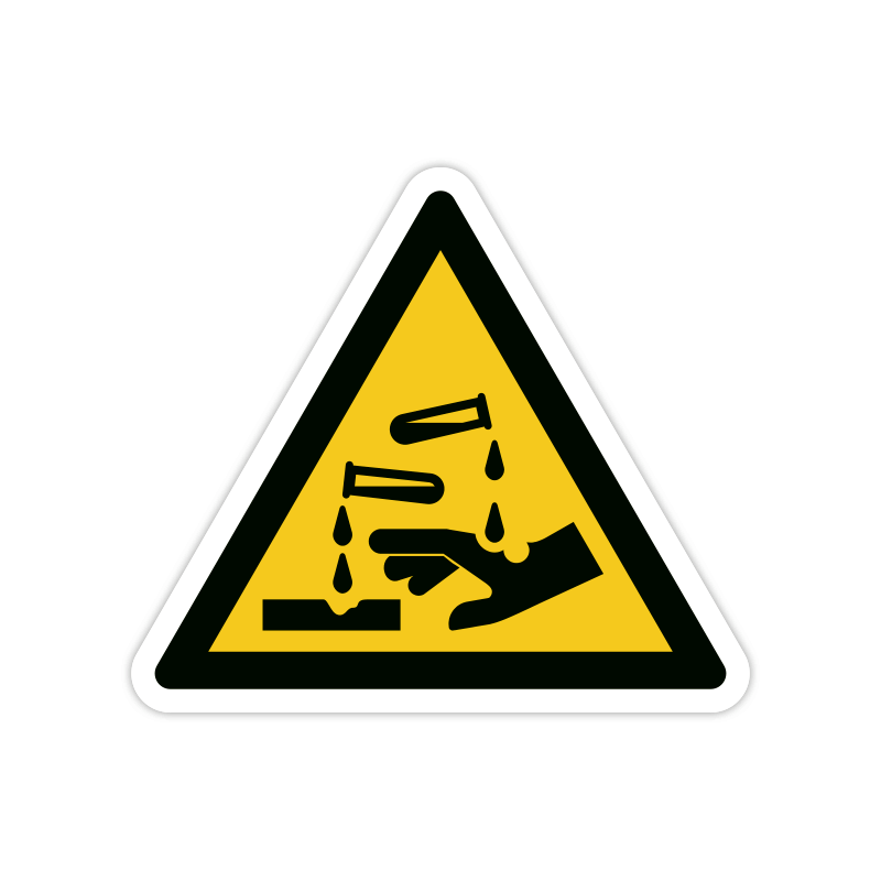 Warnzeichen W023 Ätzende Stoffe