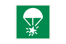 Rettungszeichen E049 Fallschirm-Signalrakete