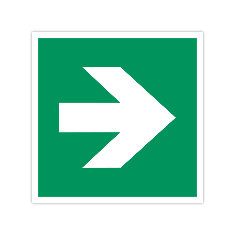 Rettungszeichen E005 Richtung links/rechts