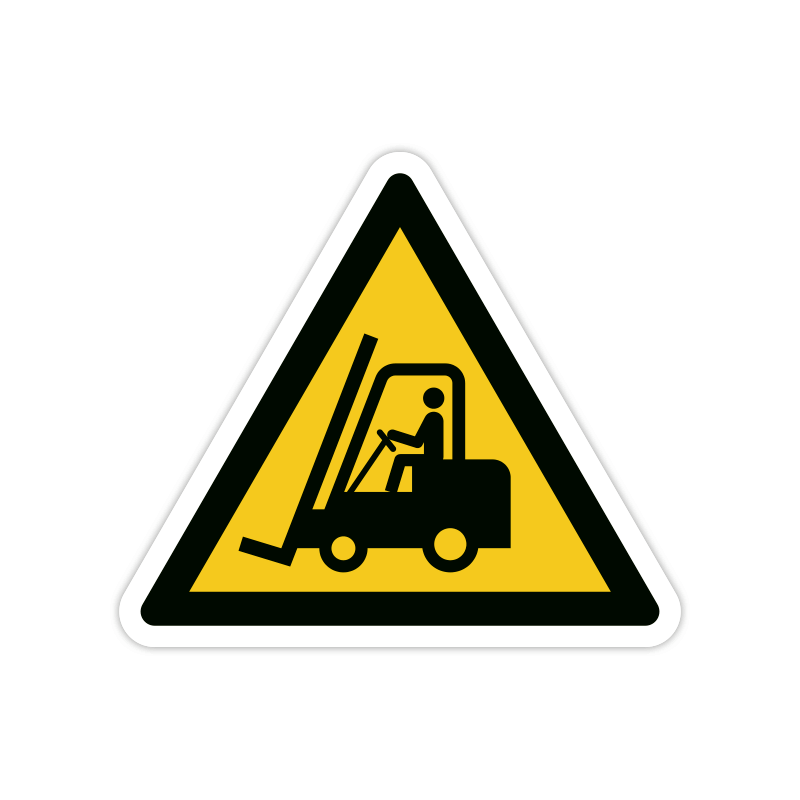 Warnzeichen W014 Flurförderzeuge