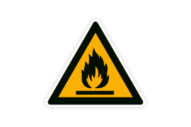 Warnzeichen W021 Feuergefährliche Stoffe