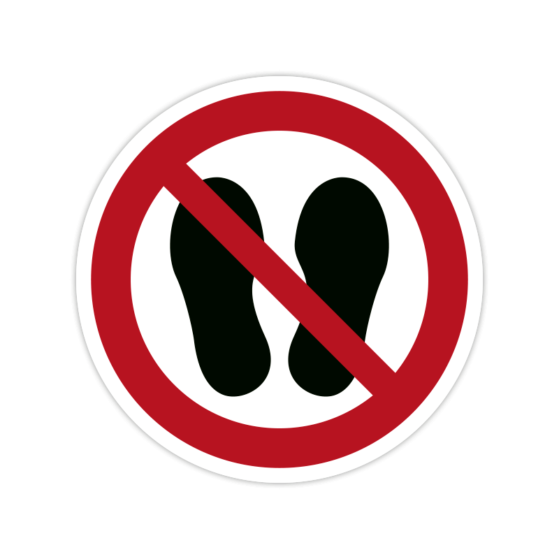 Verbotszeichen P024 Betreten der Fläche verboten