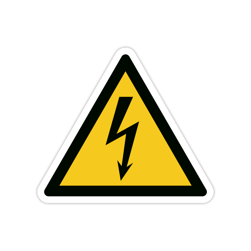 Warnzeichen W012 Gefährliche elektrische Strahlung