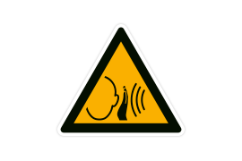 Warnzeichen W038 Warnung vor unvermittelt auftretendem lautem Geräusch